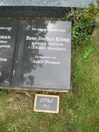 Opwierde 147 Bene Doekes Klimp